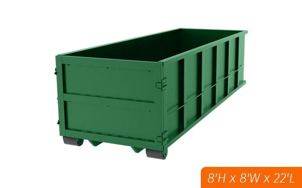 our standard rental period for our 40-yard dumpsters is one week, but we can offer longer rental periods if needed